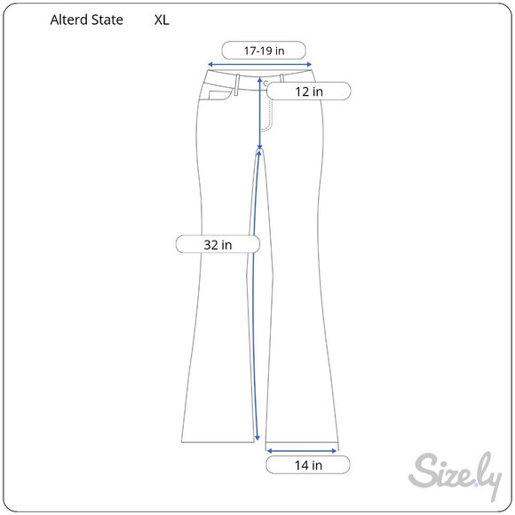 Altard State White & Blue Floral Flared Pants XL NEW - Picture 6 of 6